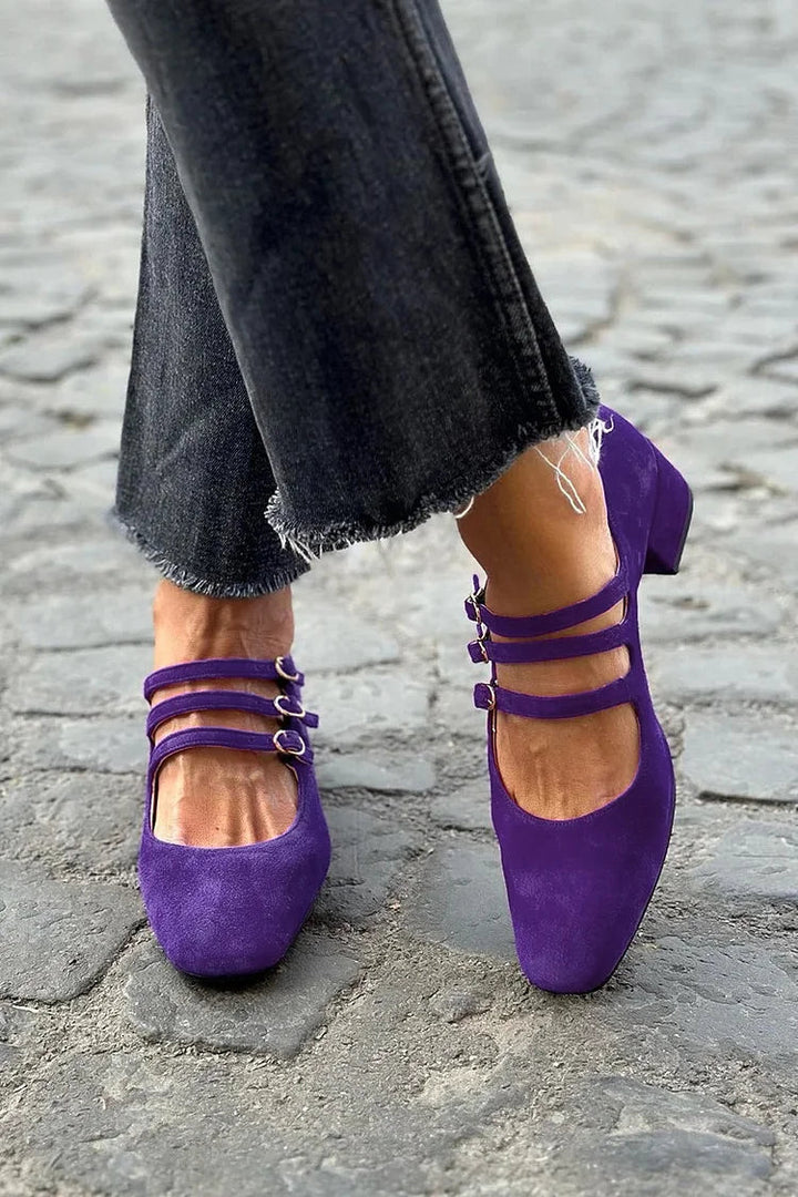 Ballet flats with straps