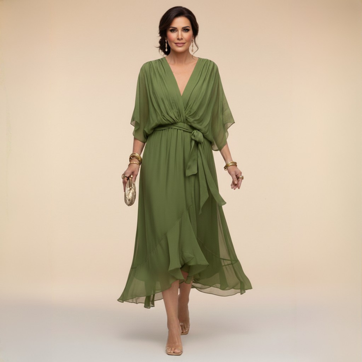 MARTA™ | DRESS WITH A V-NECK