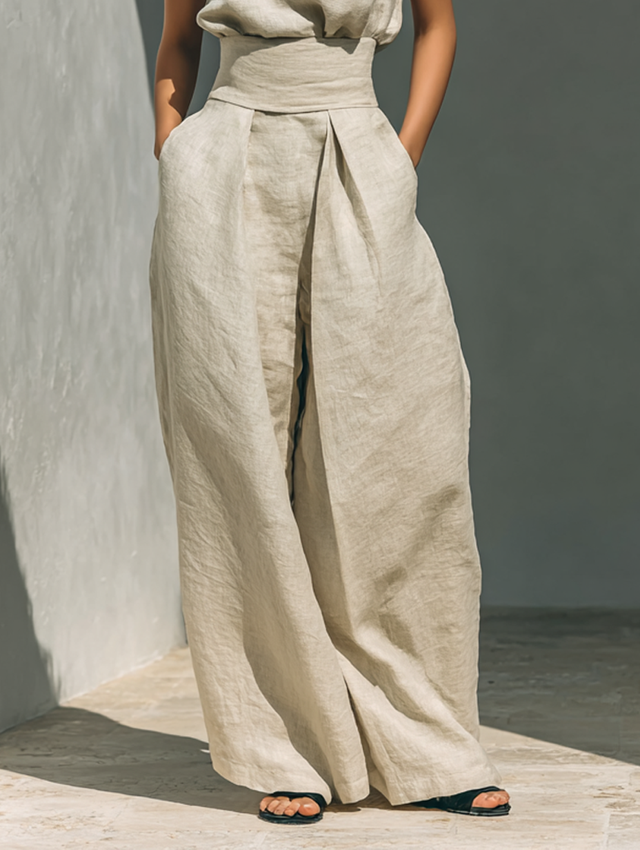 Carol | Minimalist Wide-Leg Trouser and Cami Set