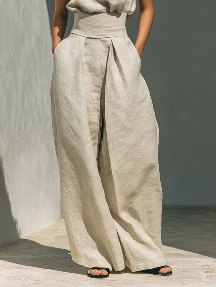 Carol | Minimalist Wide-Leg Trouser and Cami Set