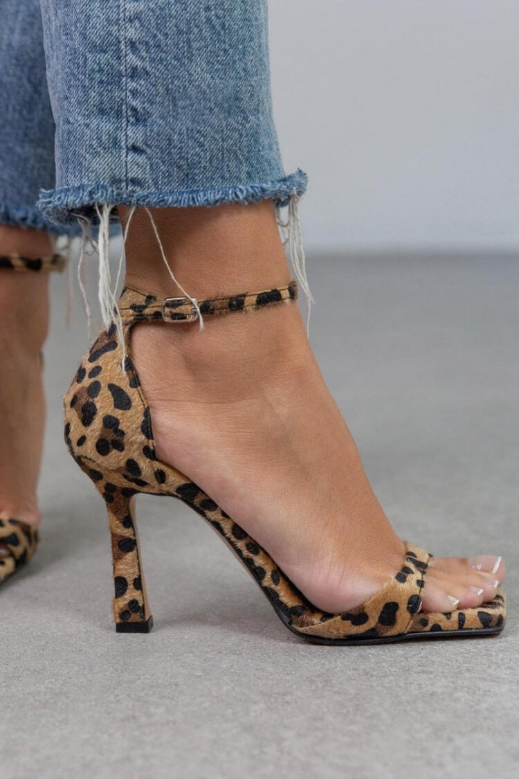 Animal print high heels