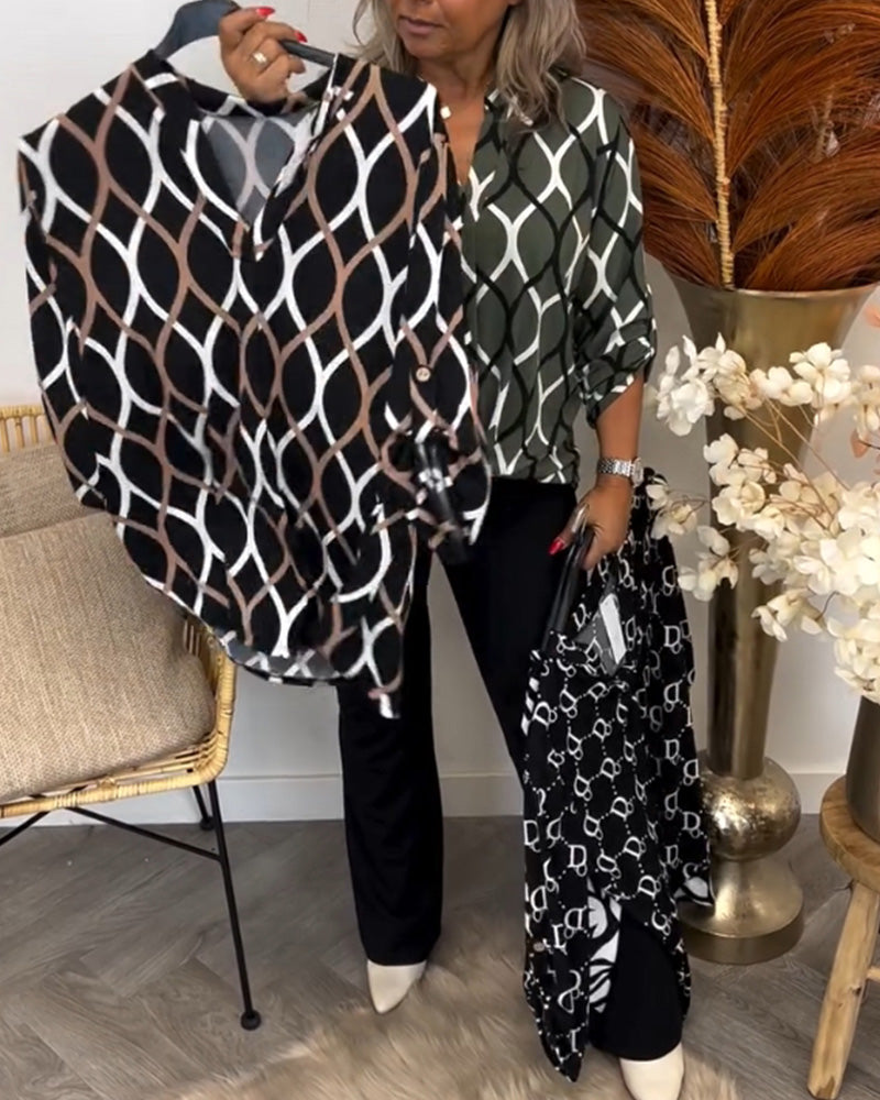 Janny™ | Casual Blouse with Long Sleeves and Elegant Pattern