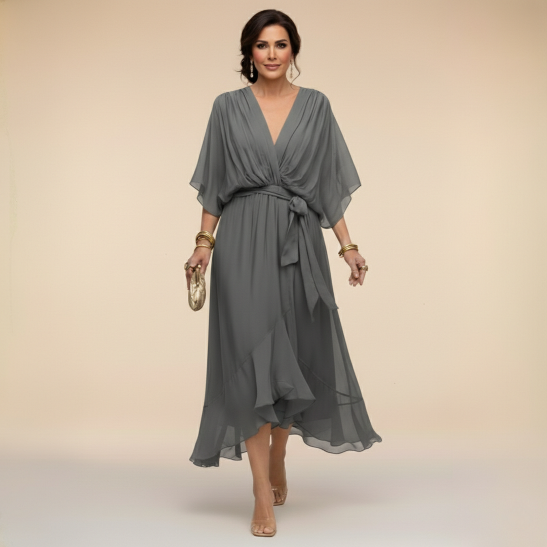 MARTA™ | DRESS WITH A V-NECK
