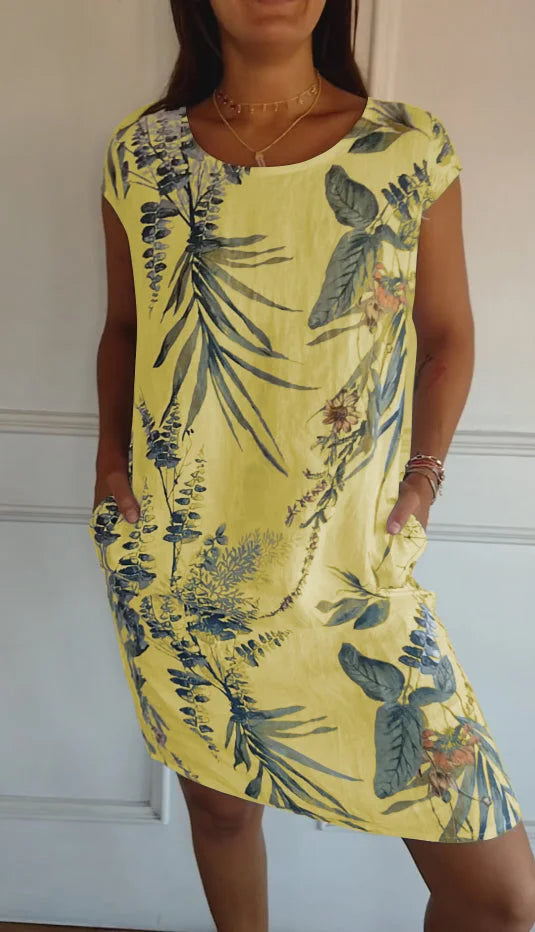 Women’s Printed Summer Dress with Pockets