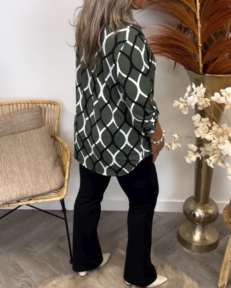 Janny™ | Casual Blouse with Long Sleeves and Elegant Pattern
