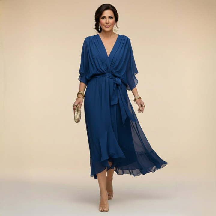MARTA™ | DRESS WITH A V-NECK