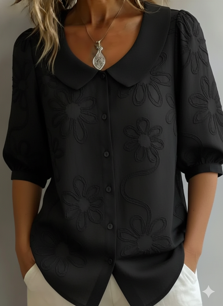 Kayleigh | Light floral blouse natural elegance
