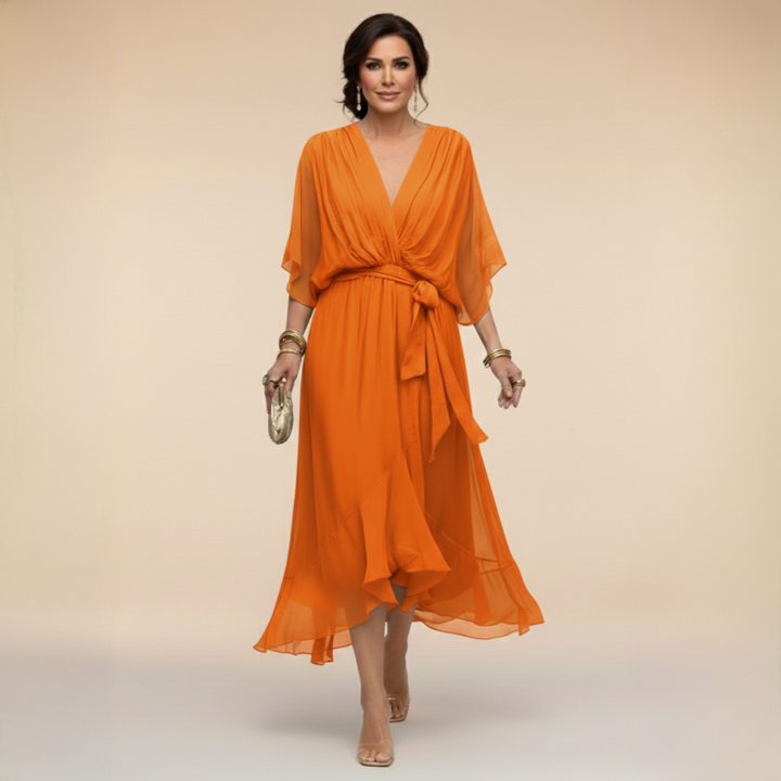 MARTA™ | DRESS WITH A V-NECK
