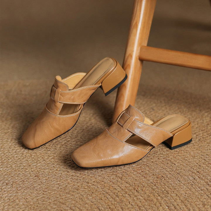 Rosel Square-Toe Mules