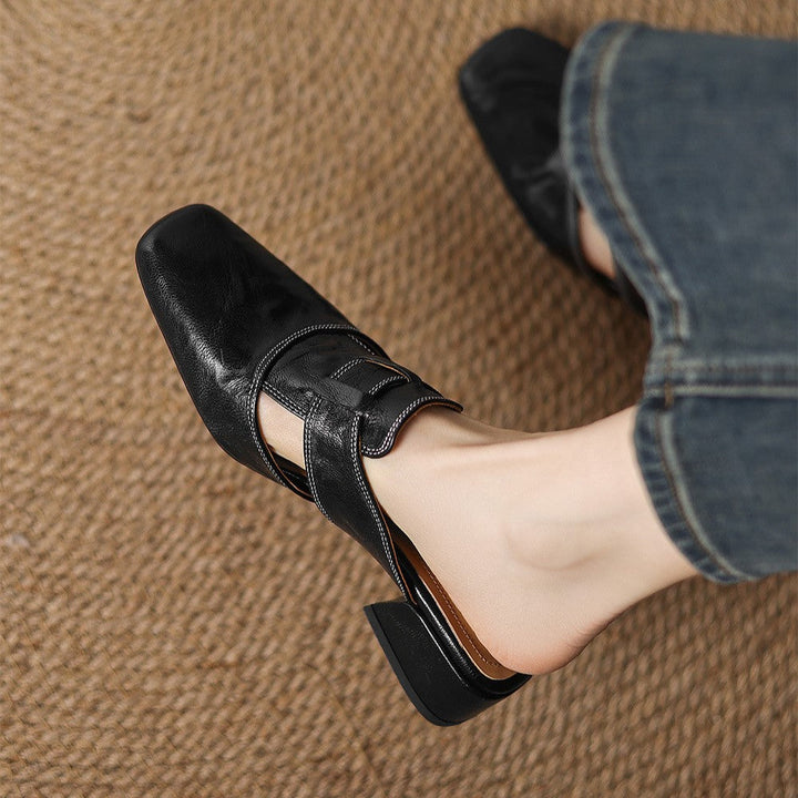 Rosel Square-Toe Mules