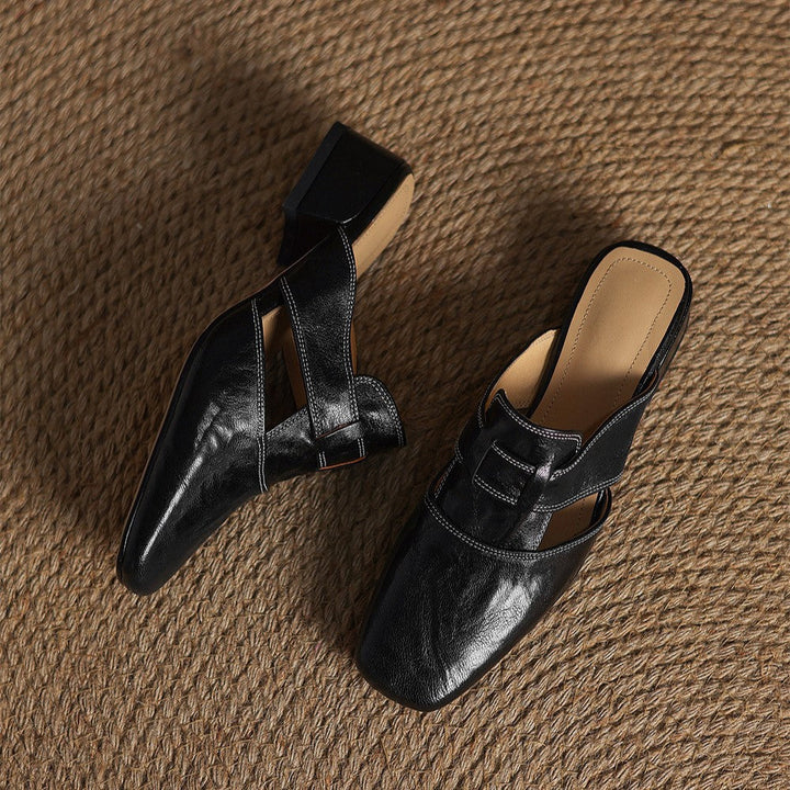 Rosel Square-Toe Mules