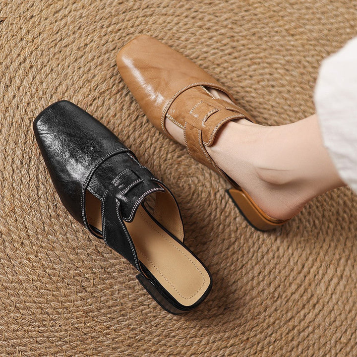 Rosel Square-Toe Mules