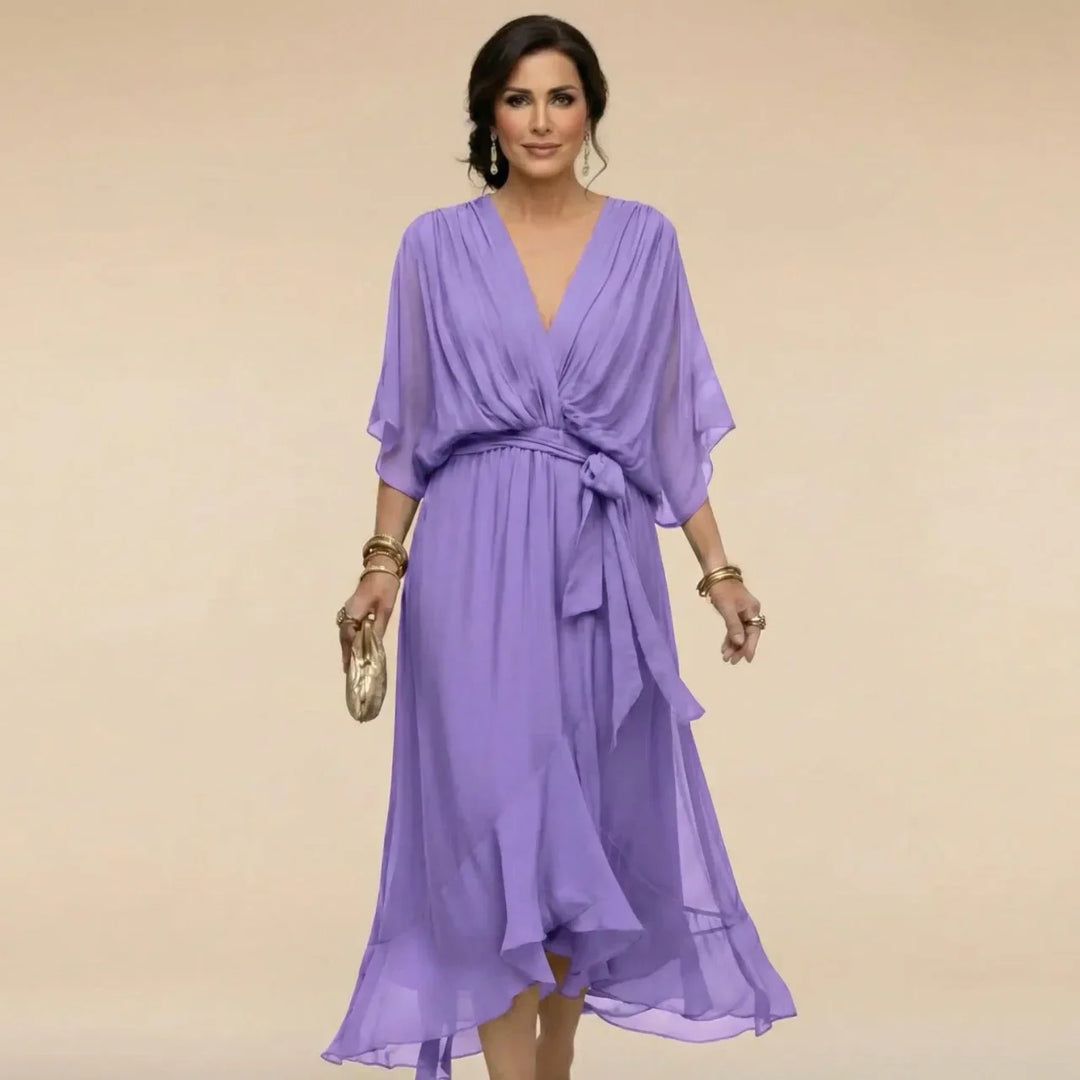 MARTA™ | DRESS WITH A V-NECK