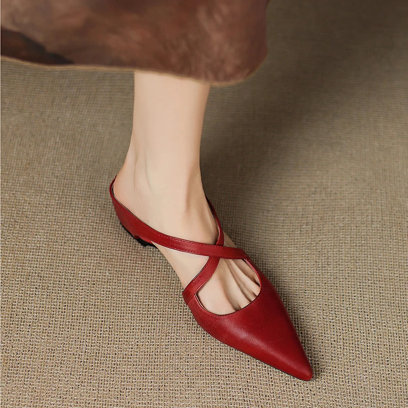 Genuine Leather Mules