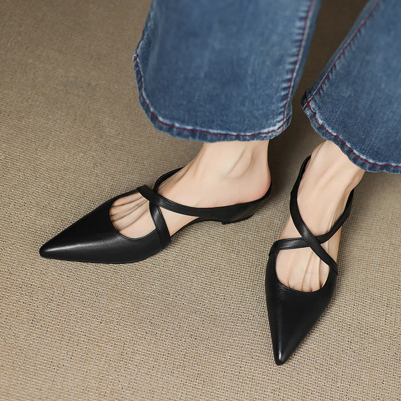 Genuine Leather Mules