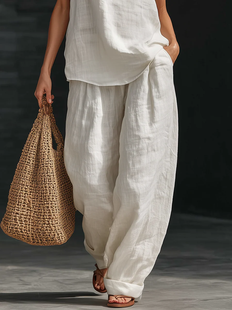 Zoë™ - Sleeveless Top and Wide-Leg Pant Set