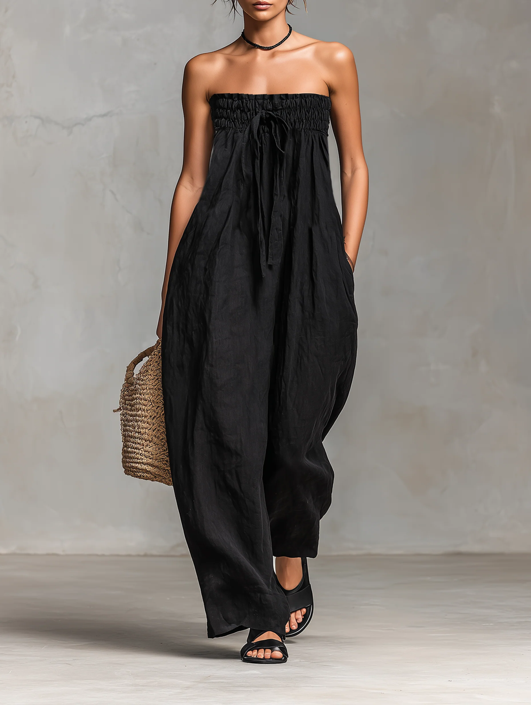 Nina™ - Chic Strapless Jumpsuit