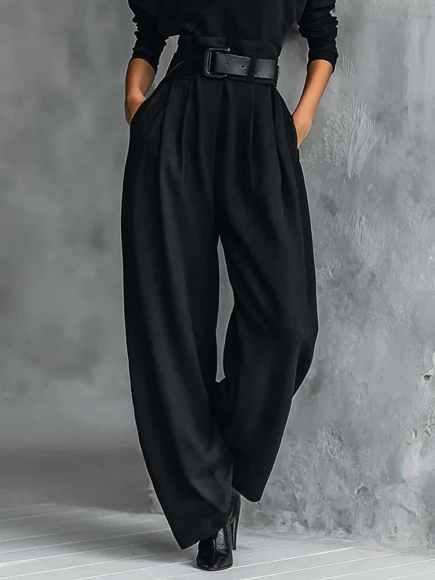 Lisa™ - Black Two-Piece Outfit with Belt