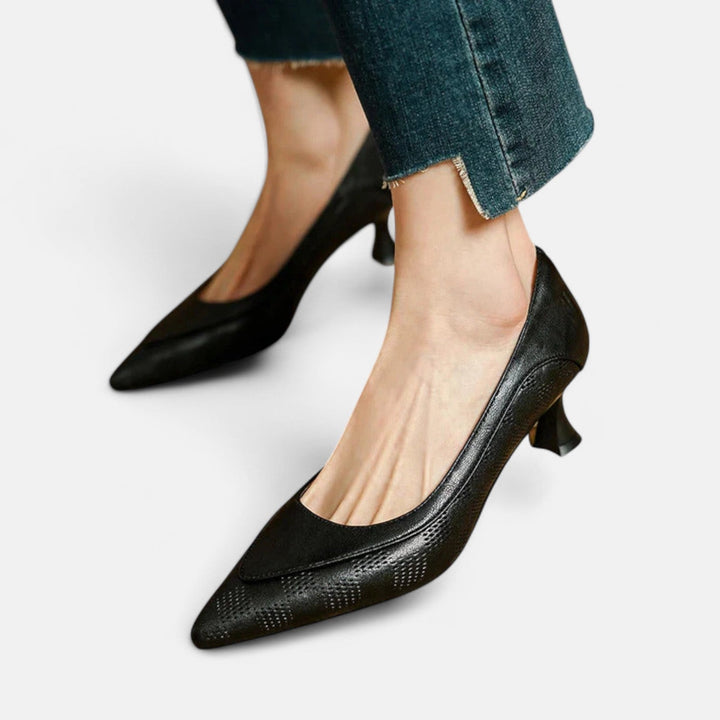 Refined Leather Heels