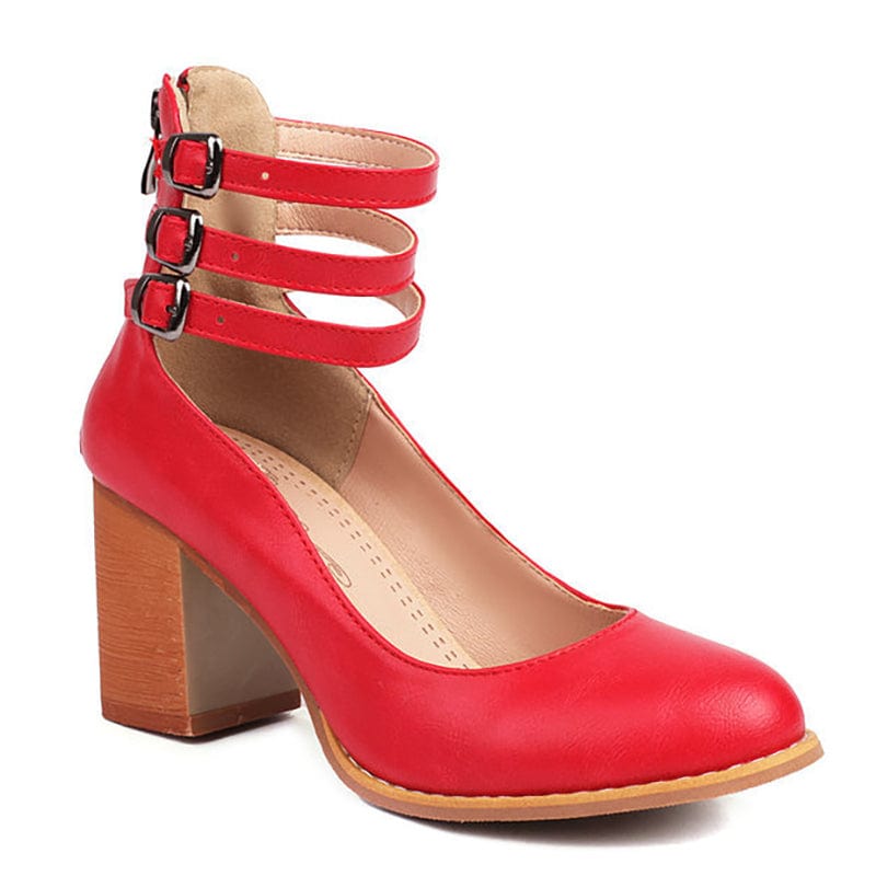 Triple Buckle Heels