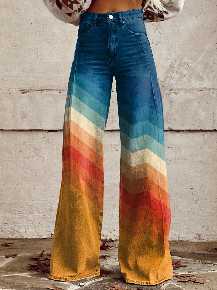 Léa - Stylish retro zigzag pants